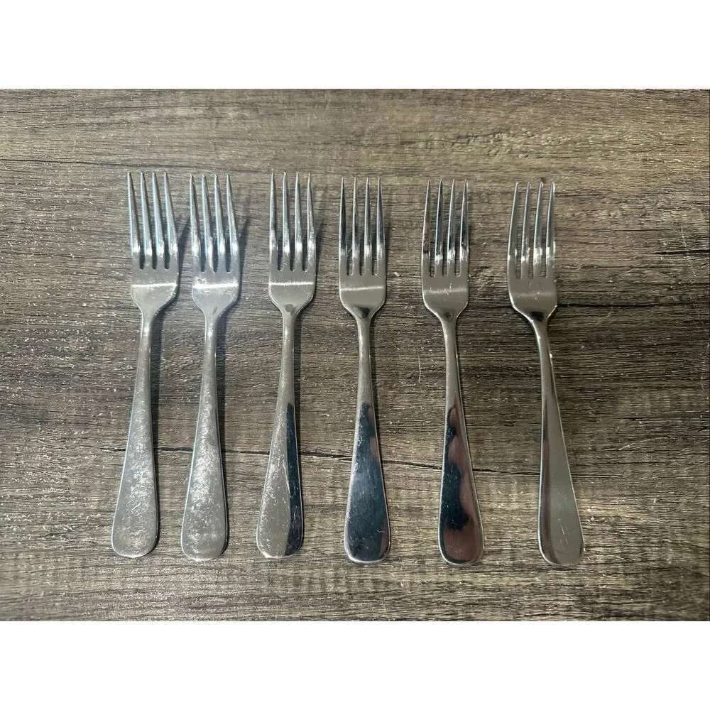 Set of 6 Salad Forks Oneidacraft Deluxe Stainless Steele